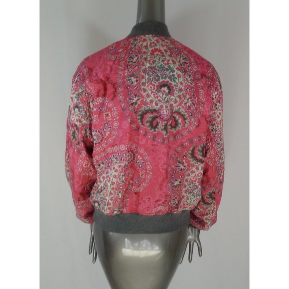 NWT Free People Pink Floral Bomber Jacket XS - Picture 5 of 6